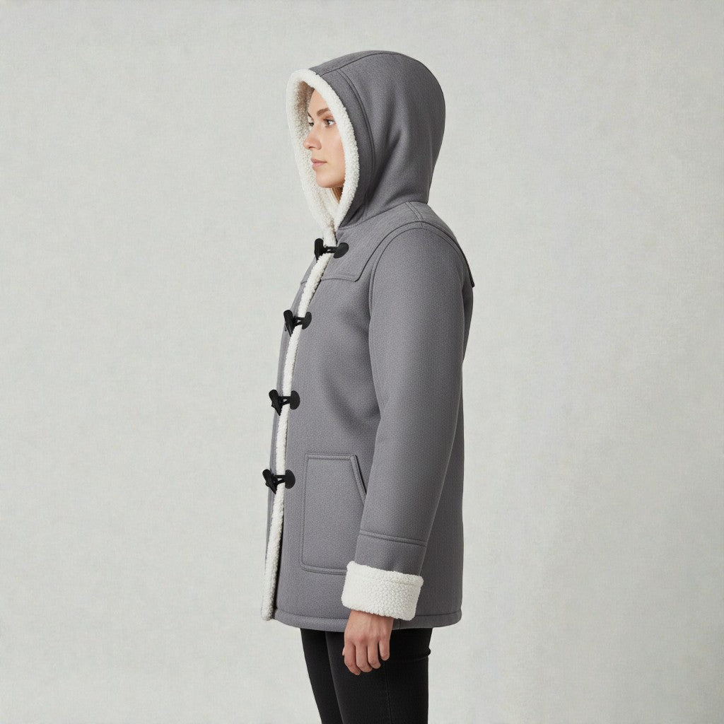 Winter Coat with Warm Lining and Hood