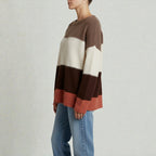 Knit Sweater with Modern Colour Block Design