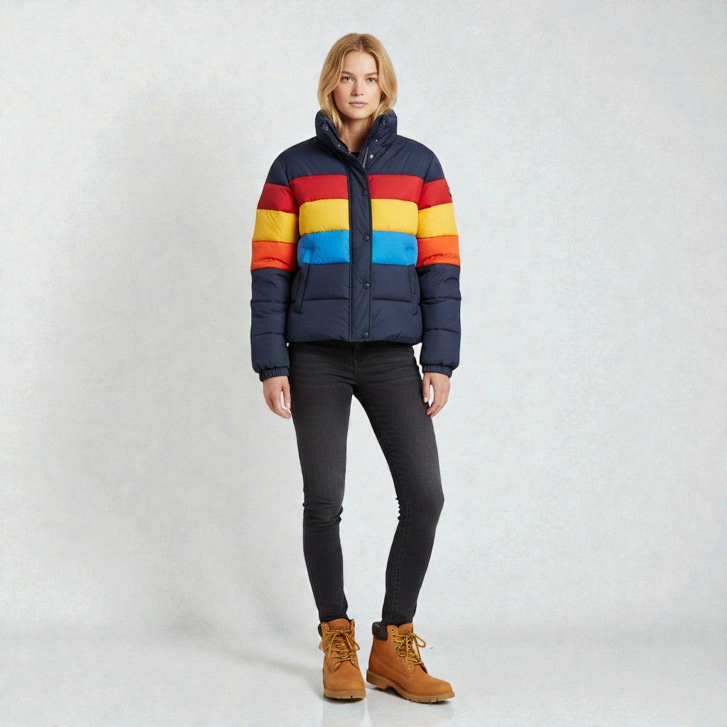 Winter Jacket with Sporty Retro Look