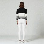 Knit Sweater with Modern Pattern and Feminine Fit