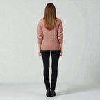 Sweater with Zipper and Textured Pattern